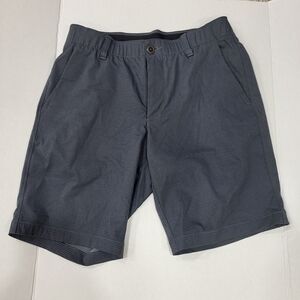 Men's Size 32 Under Armor Heatgear Golf Bermuda Shorts Grey with white dots